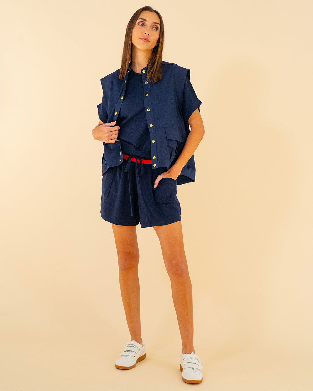 Clare Vest - Navy