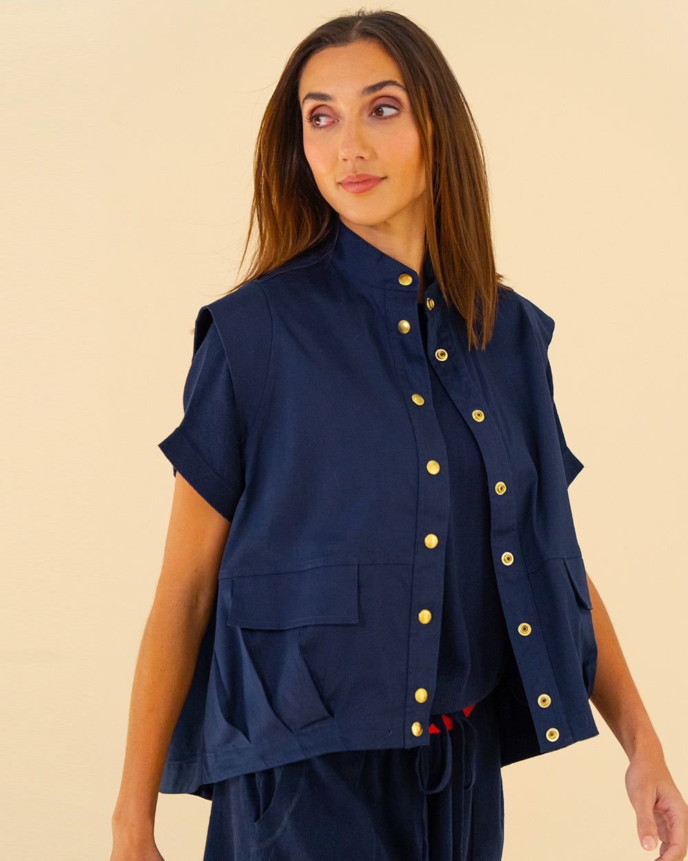 Clare Vest - Navy