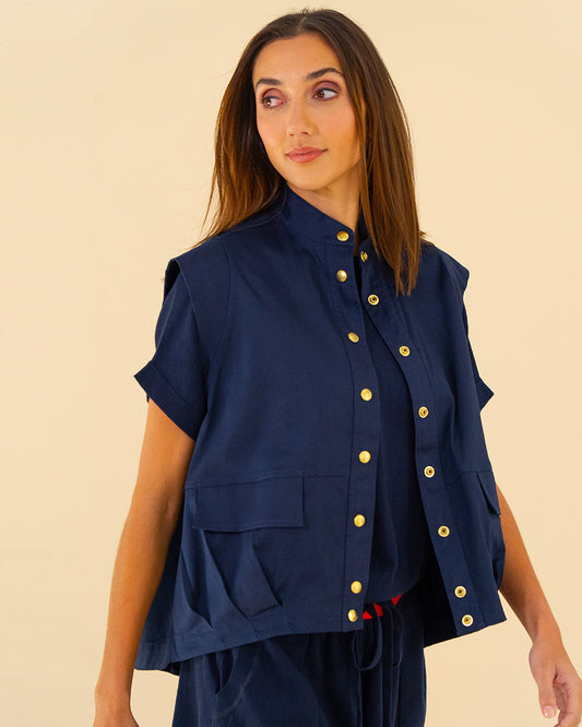 Clare Vest - Navy