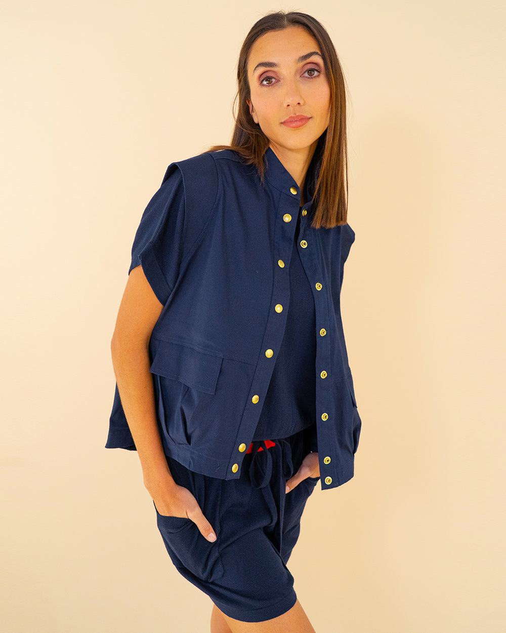 Clare Vest - Navy