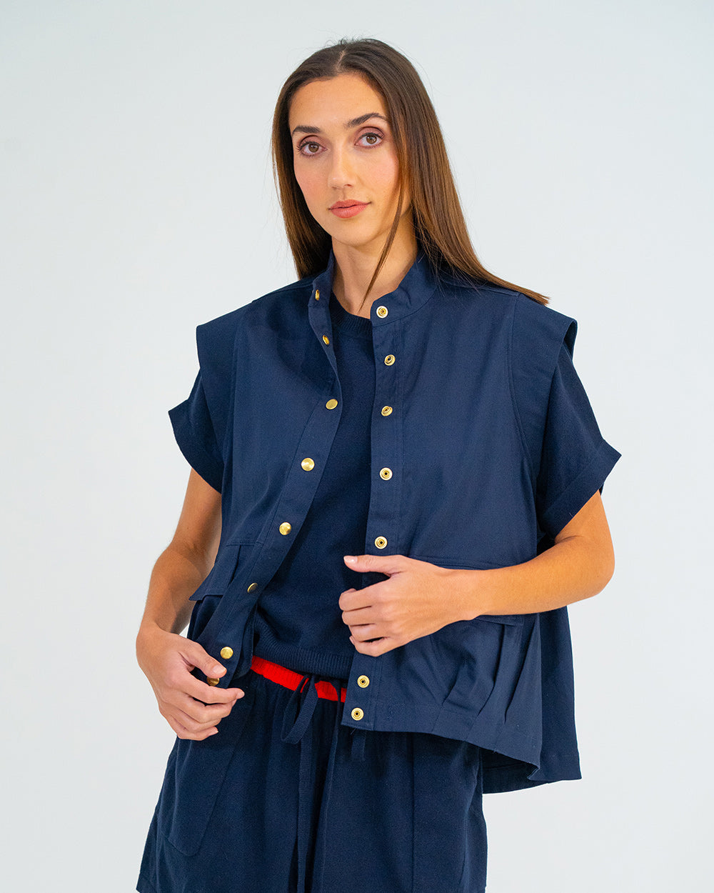 Clare Vest - Navy