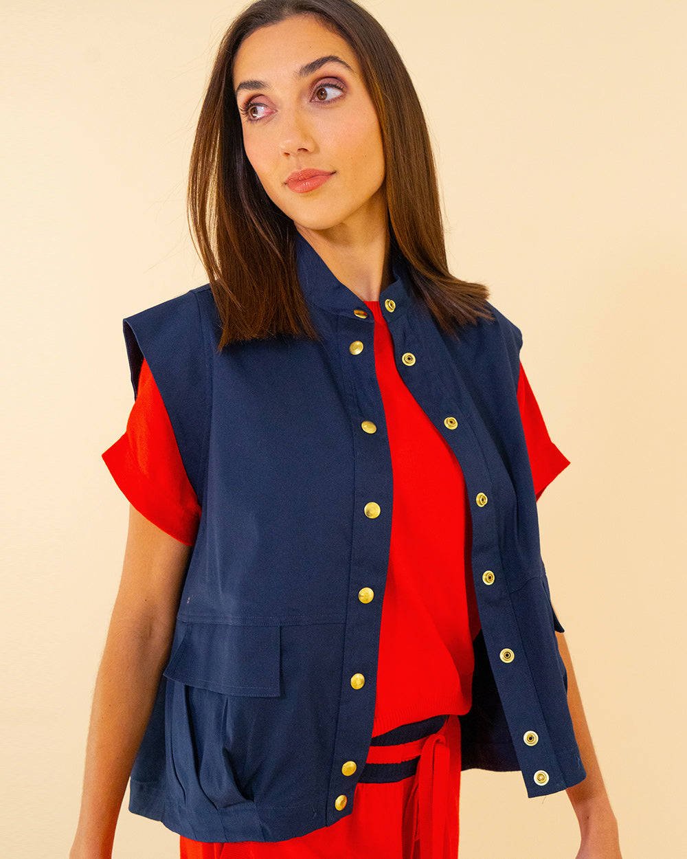 Clare Vest - Navy