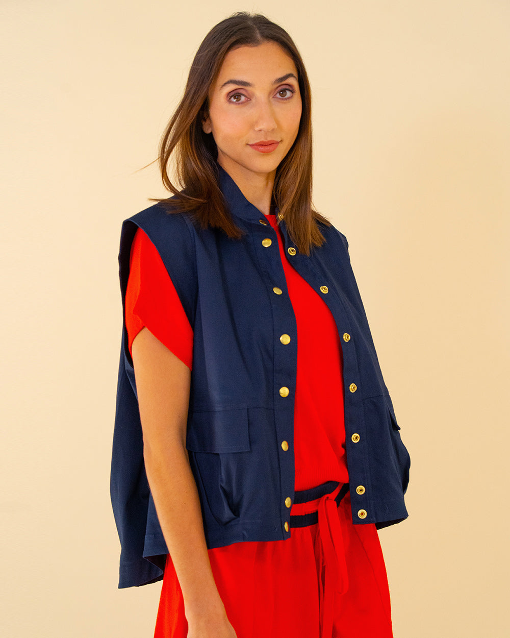 Adeline Knit Tee - Poppy