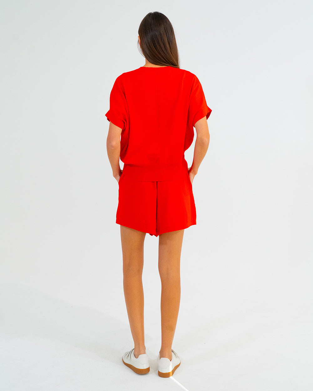 Adeline Knit Tee - Poppy