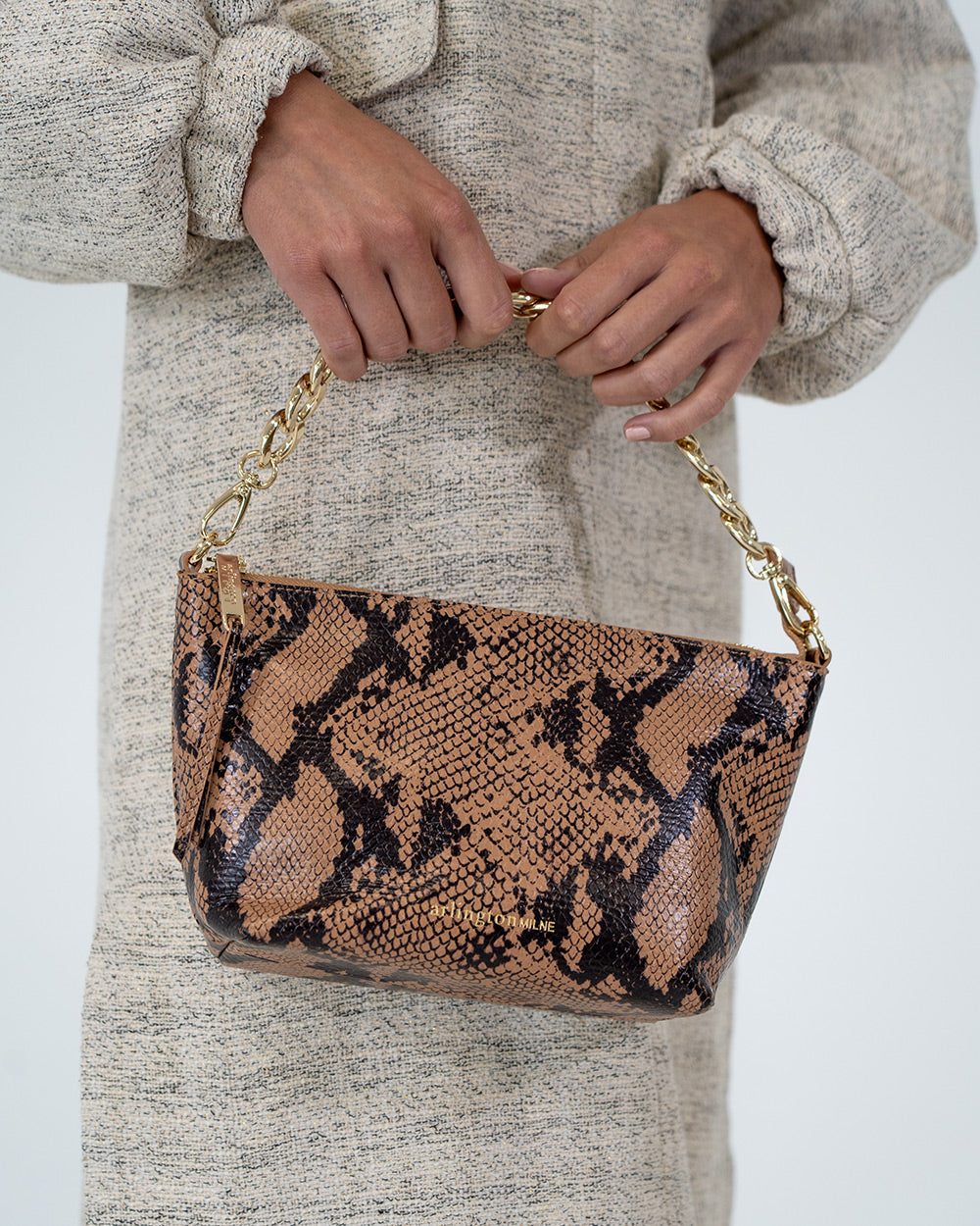 Agnes Bag - Caramel Python