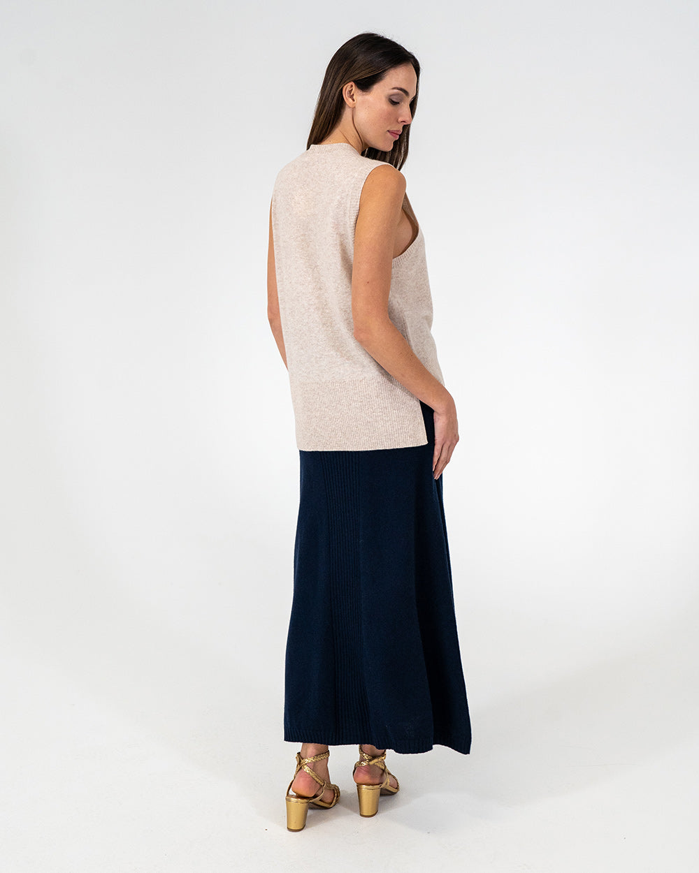 Harriet Ribbed Skirt - Navy