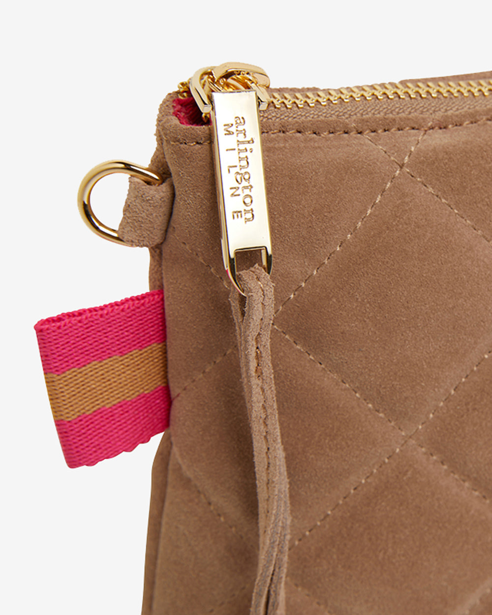 Alexis Crossbody - Quilted Fawn Suede