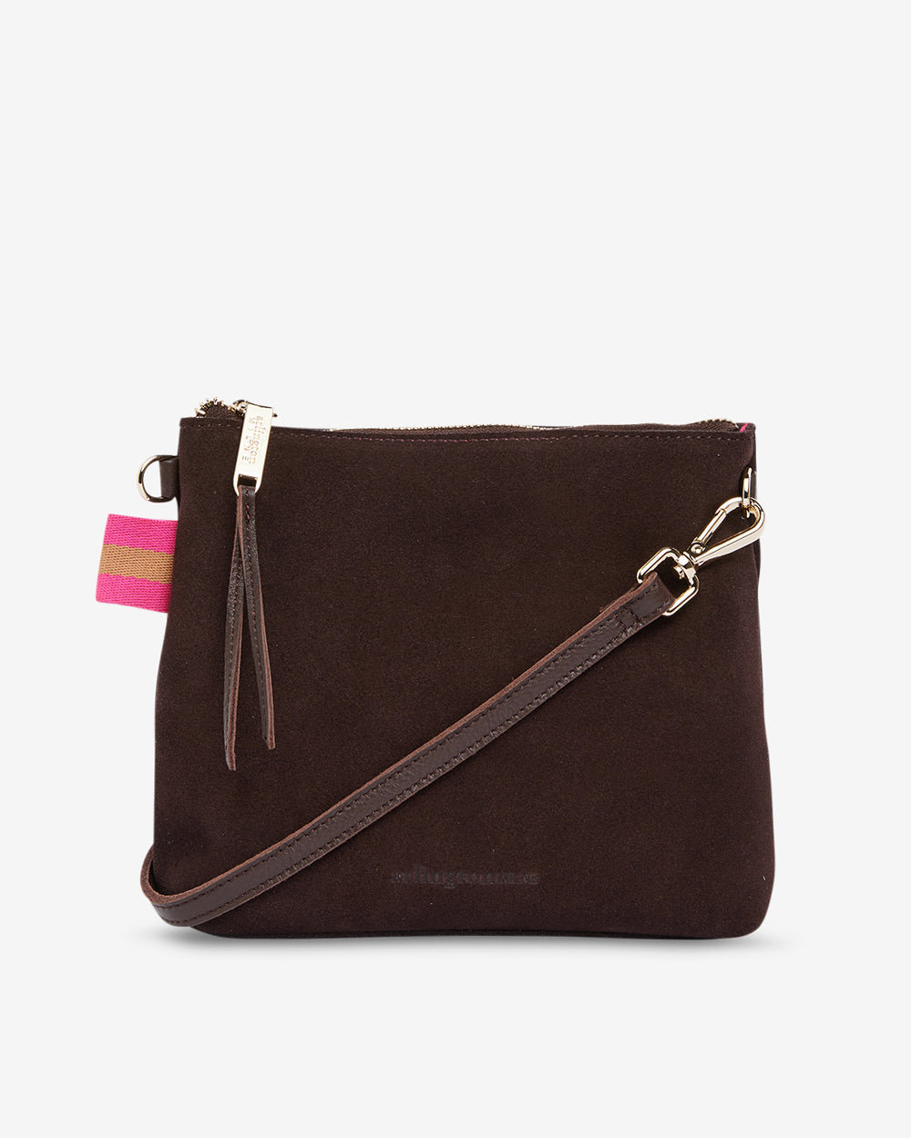 Alexis Crossbody - Chocolate Suede