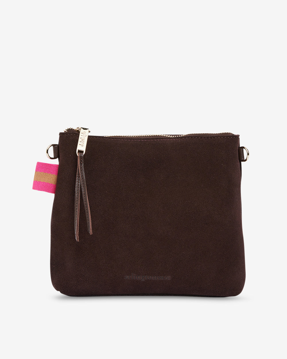 Alexis Crossbody - Chocolate Suede