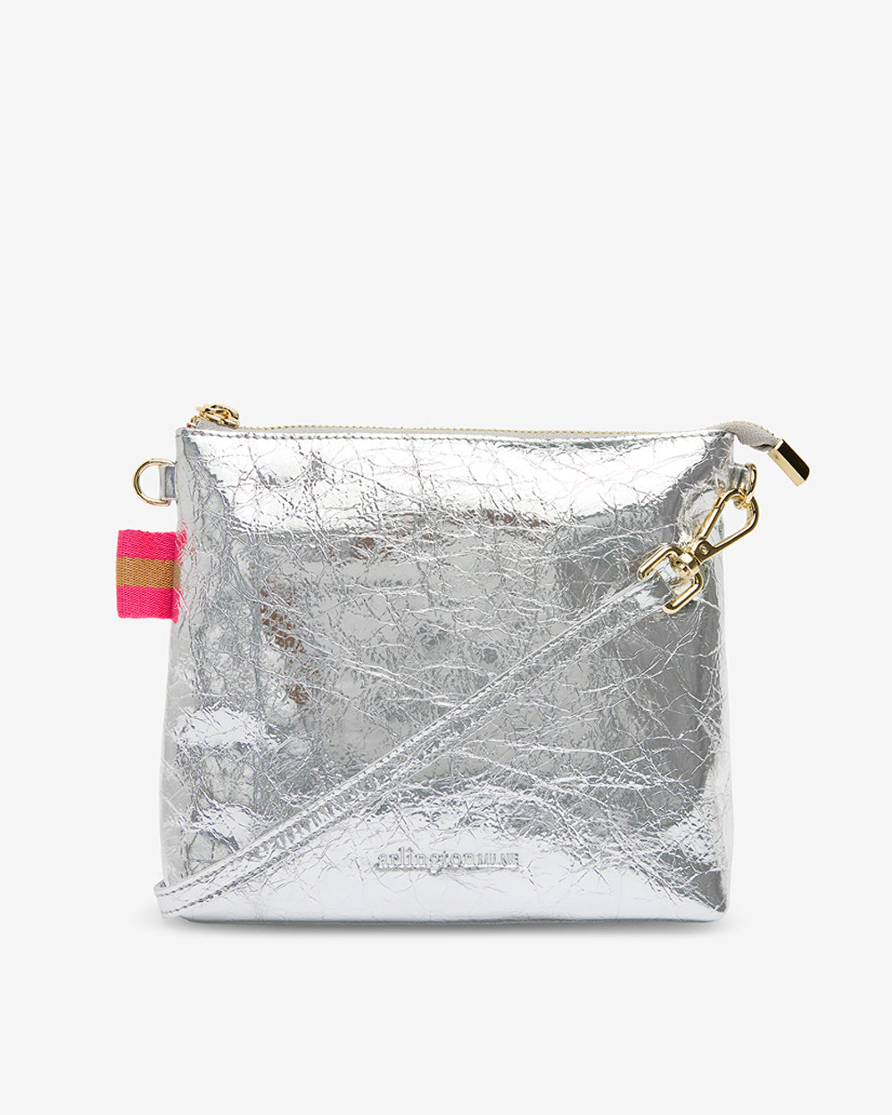 Alexis Crossbody - Silver Crinkle