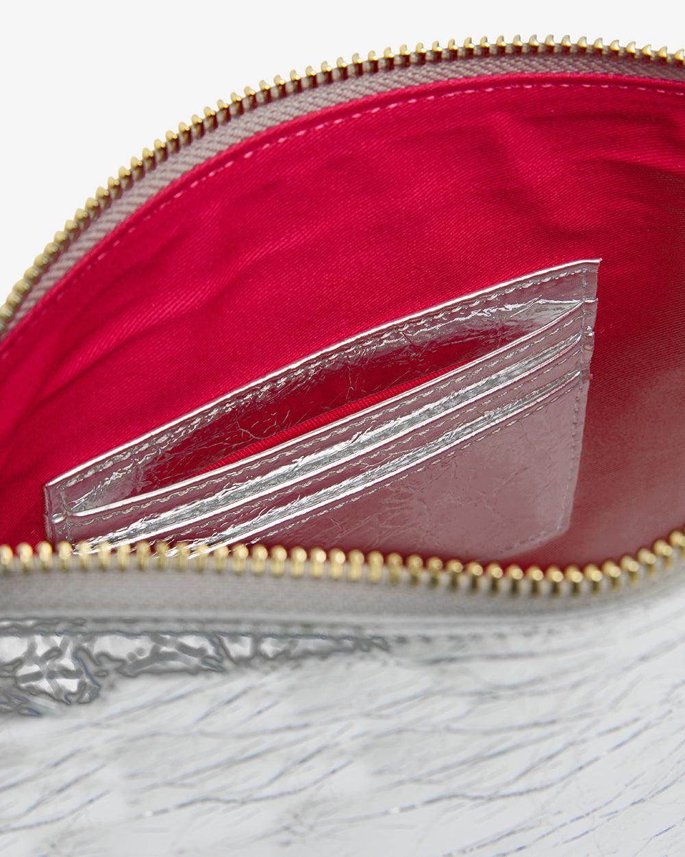 Alexis Crossbody - Silver Crinkle