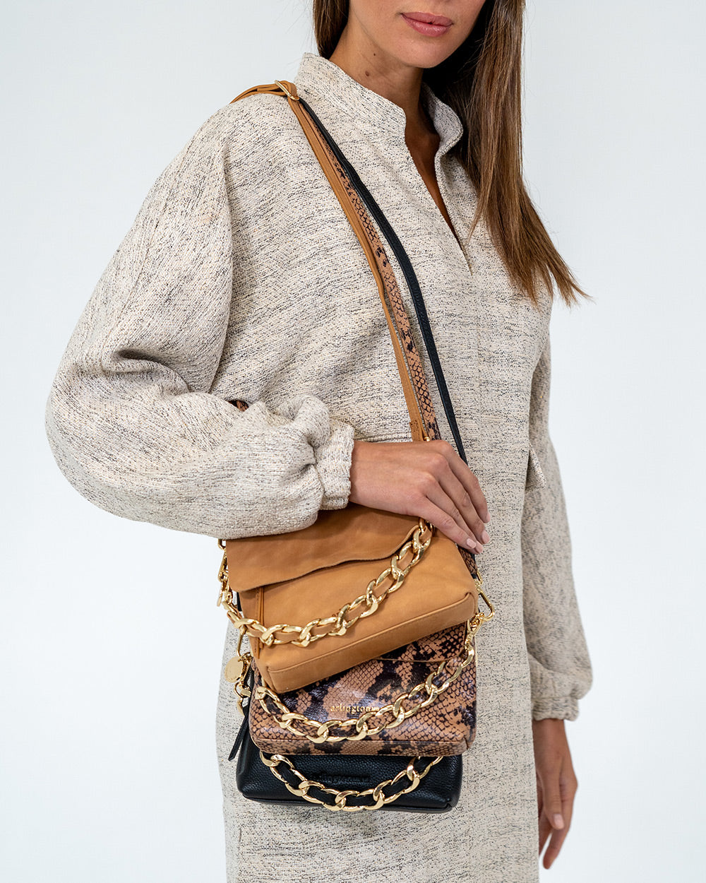 Amber Petite - Caramel Python