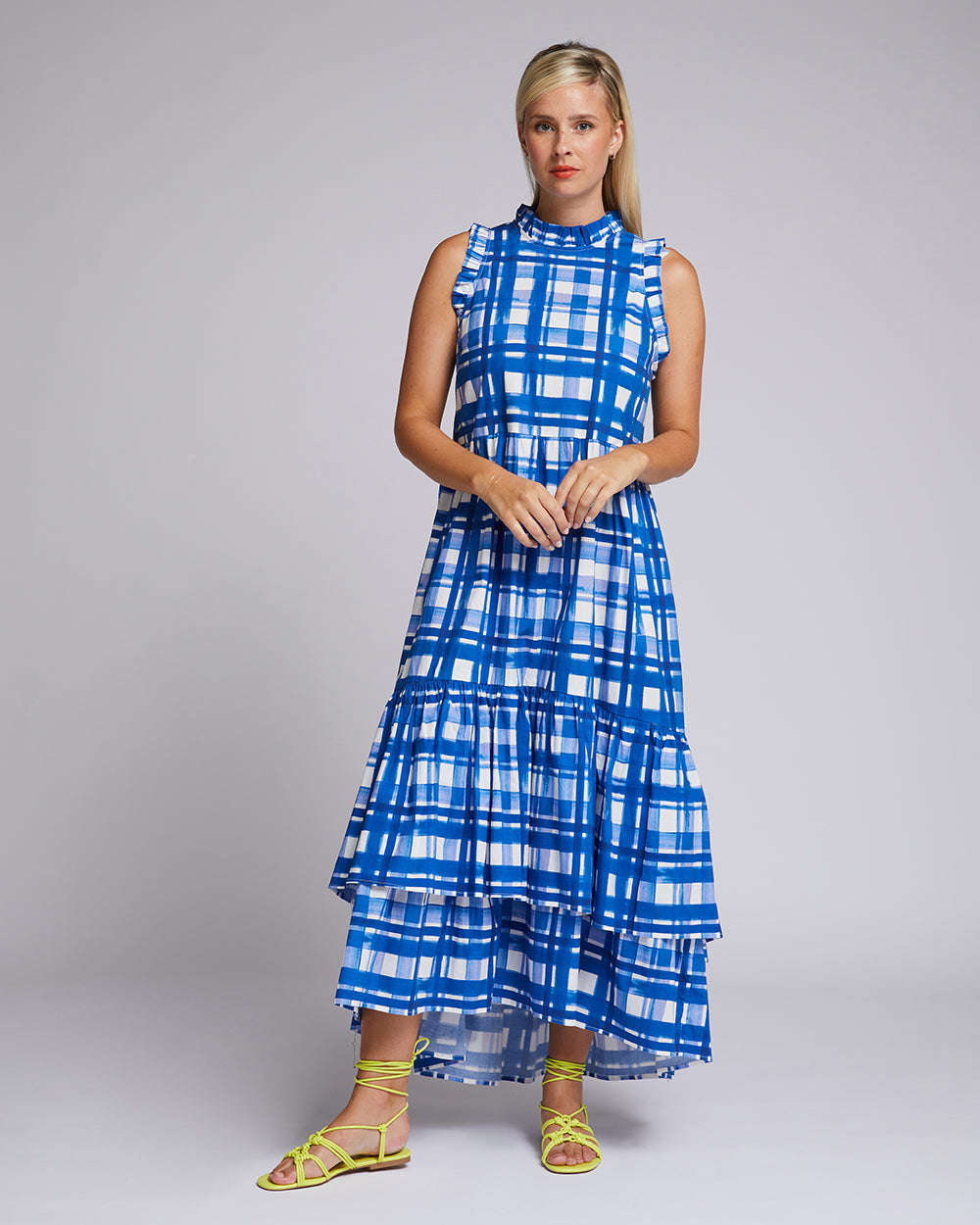 Annalise Dress - Brushstroke Check