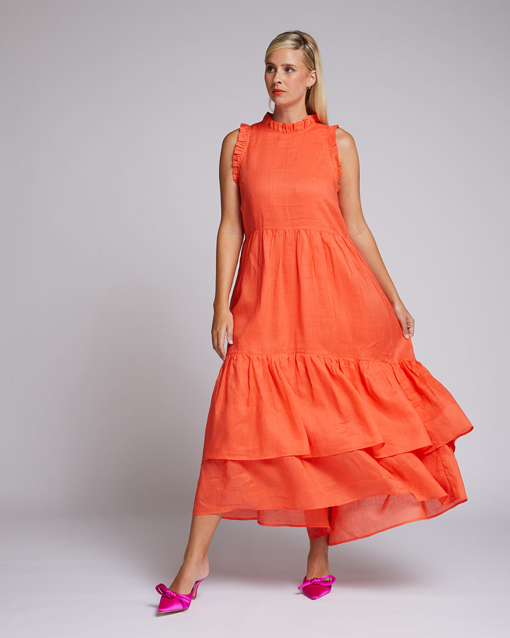 Annalise Dress - Tangerine