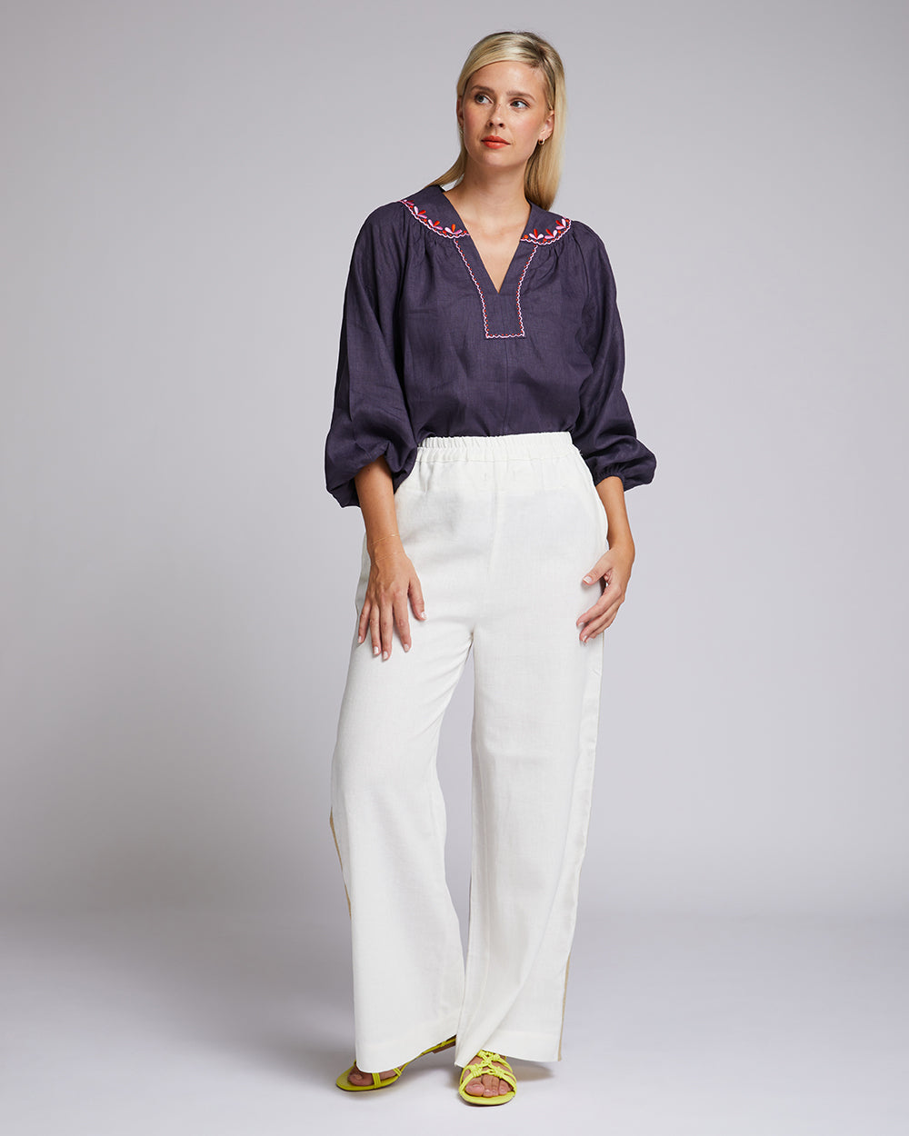 Ava Blouse - Navy