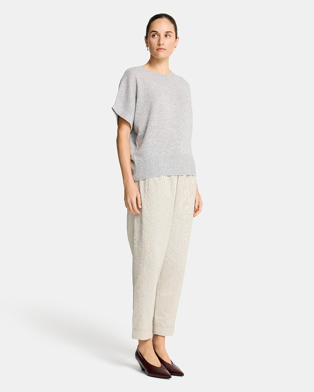 Bella Knit Top - Grey Marle