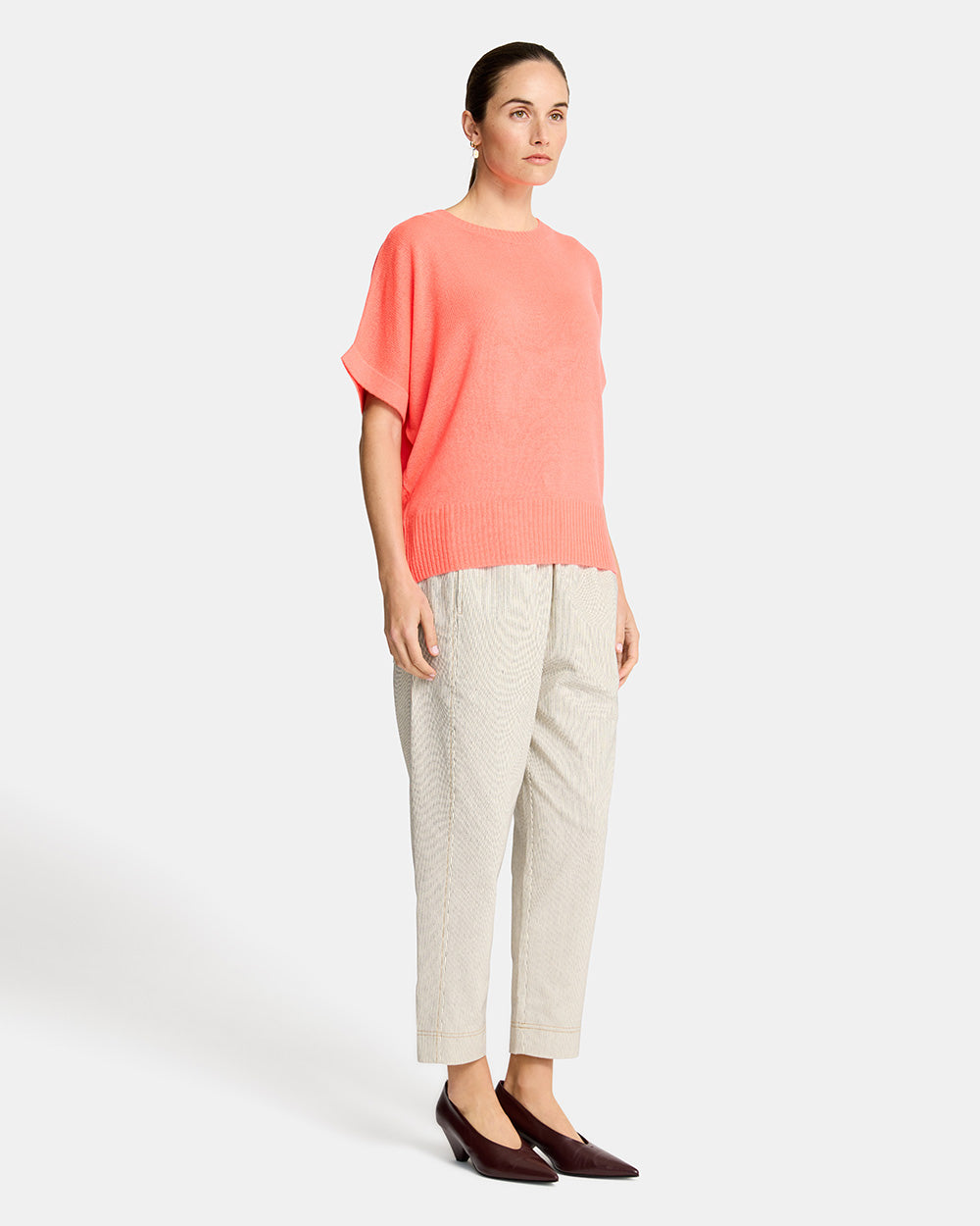 Bella Knit Top - Neon Orange