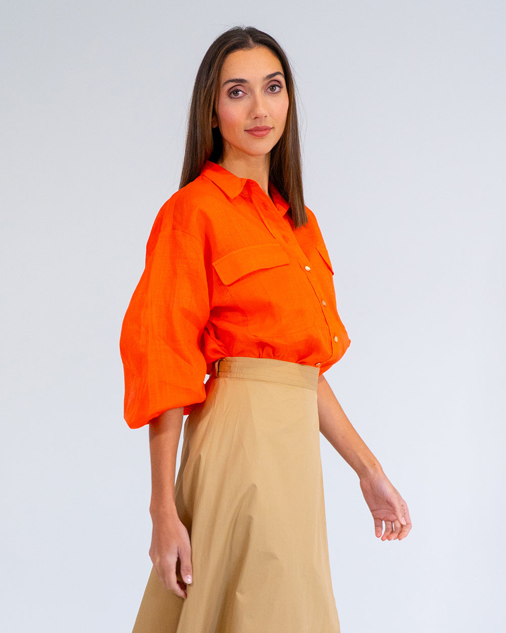 Bobbie Shirt - Tangerine