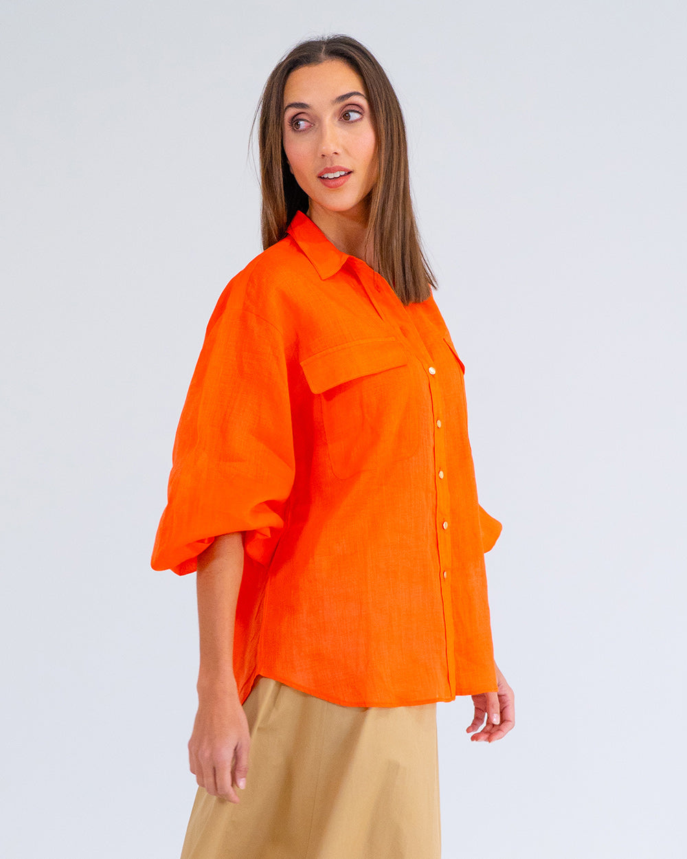 Bobbie Shirt - Tangerine