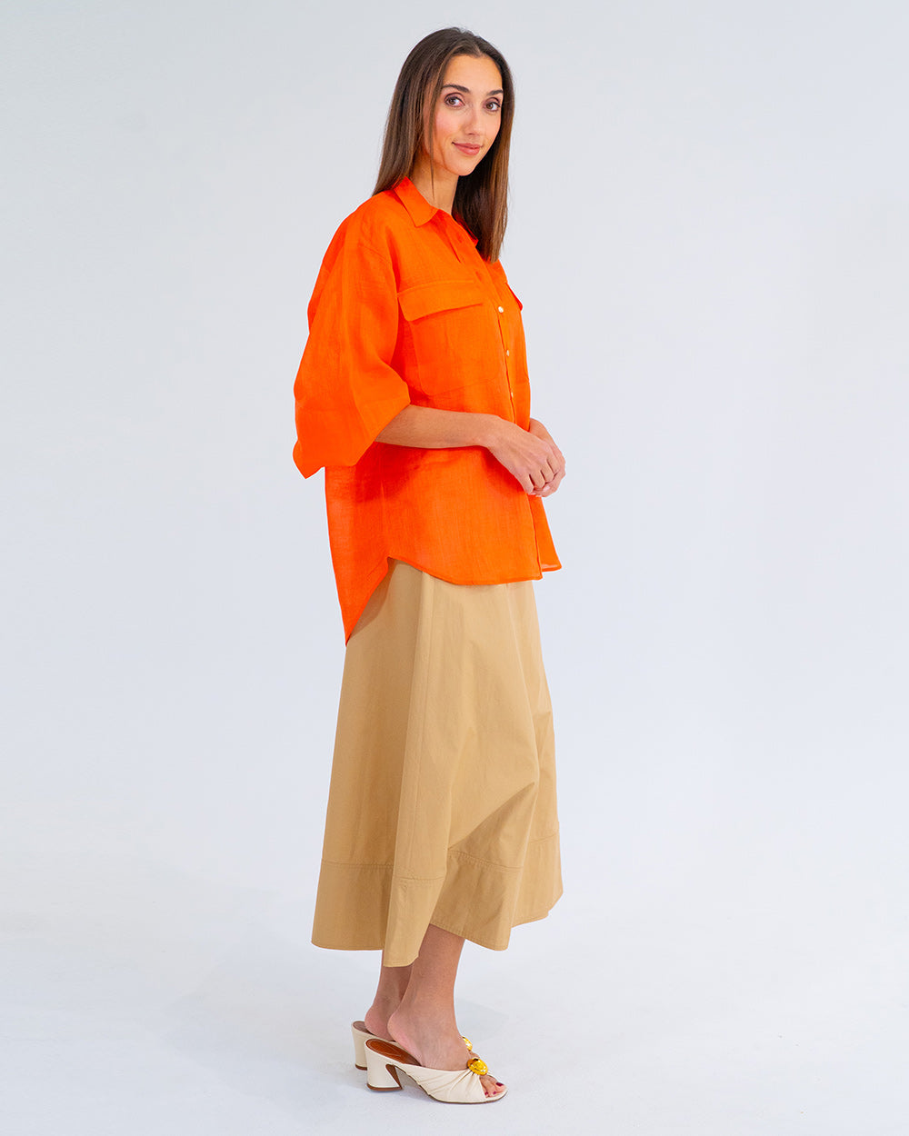 Bobbie Shirt - Tangerine