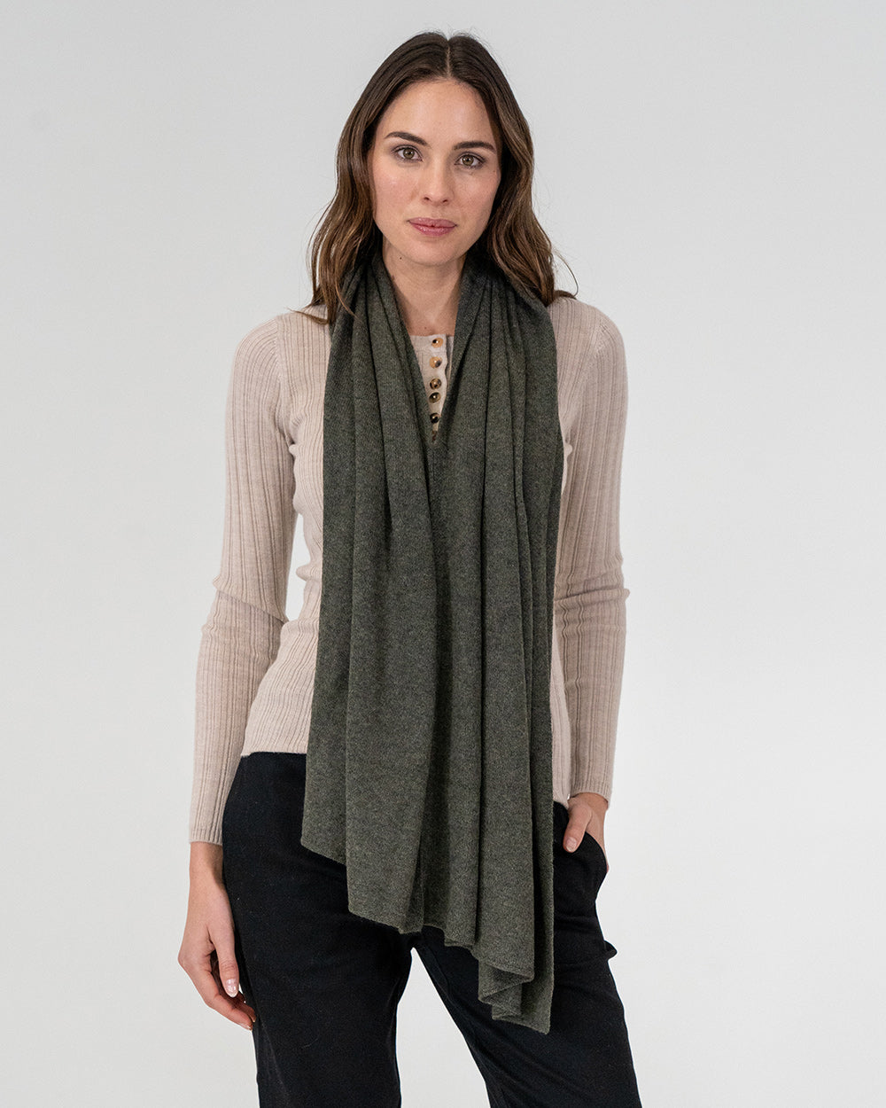 Cashmere Caplet - Khaki