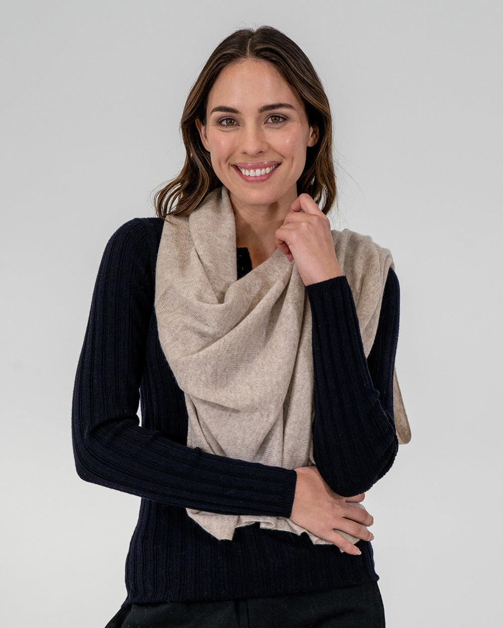 Cashmere Caplet - Light Brown