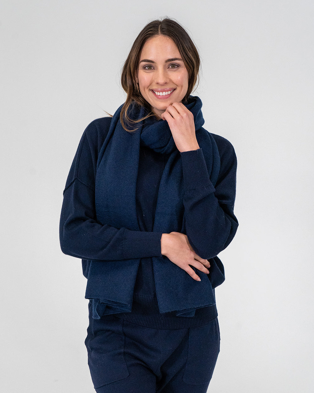 Cashmere Travel Wrap - Navy
