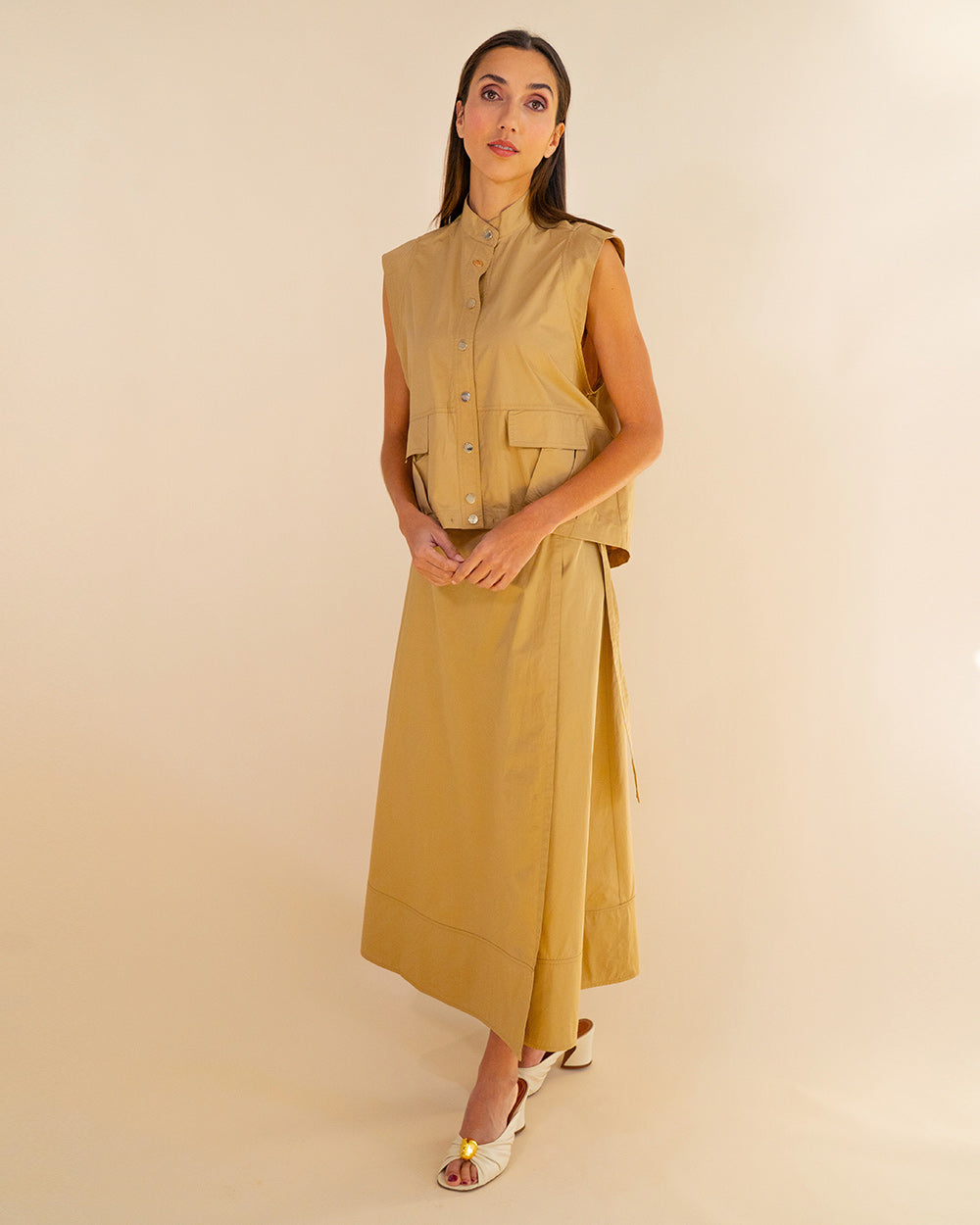 Clare Vest - Camel
