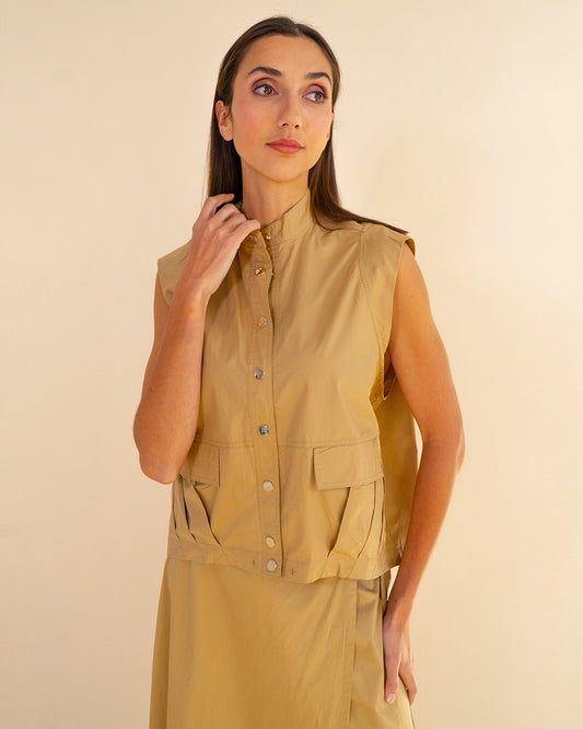 Clare Vest - Camel