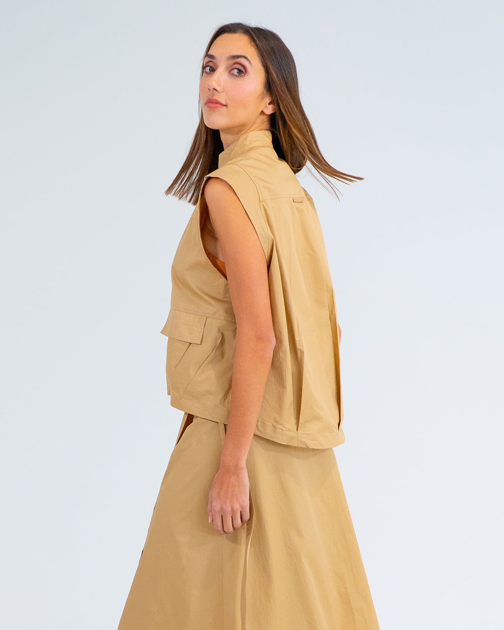 Clare Vest - Camel