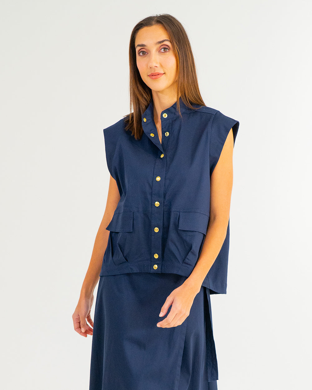 Clare Vest - Navy