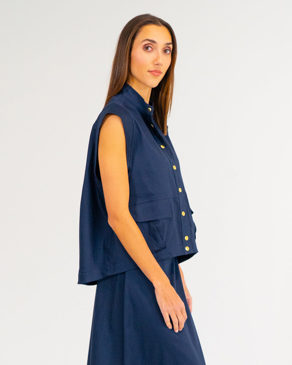 Clare Vest - Navy