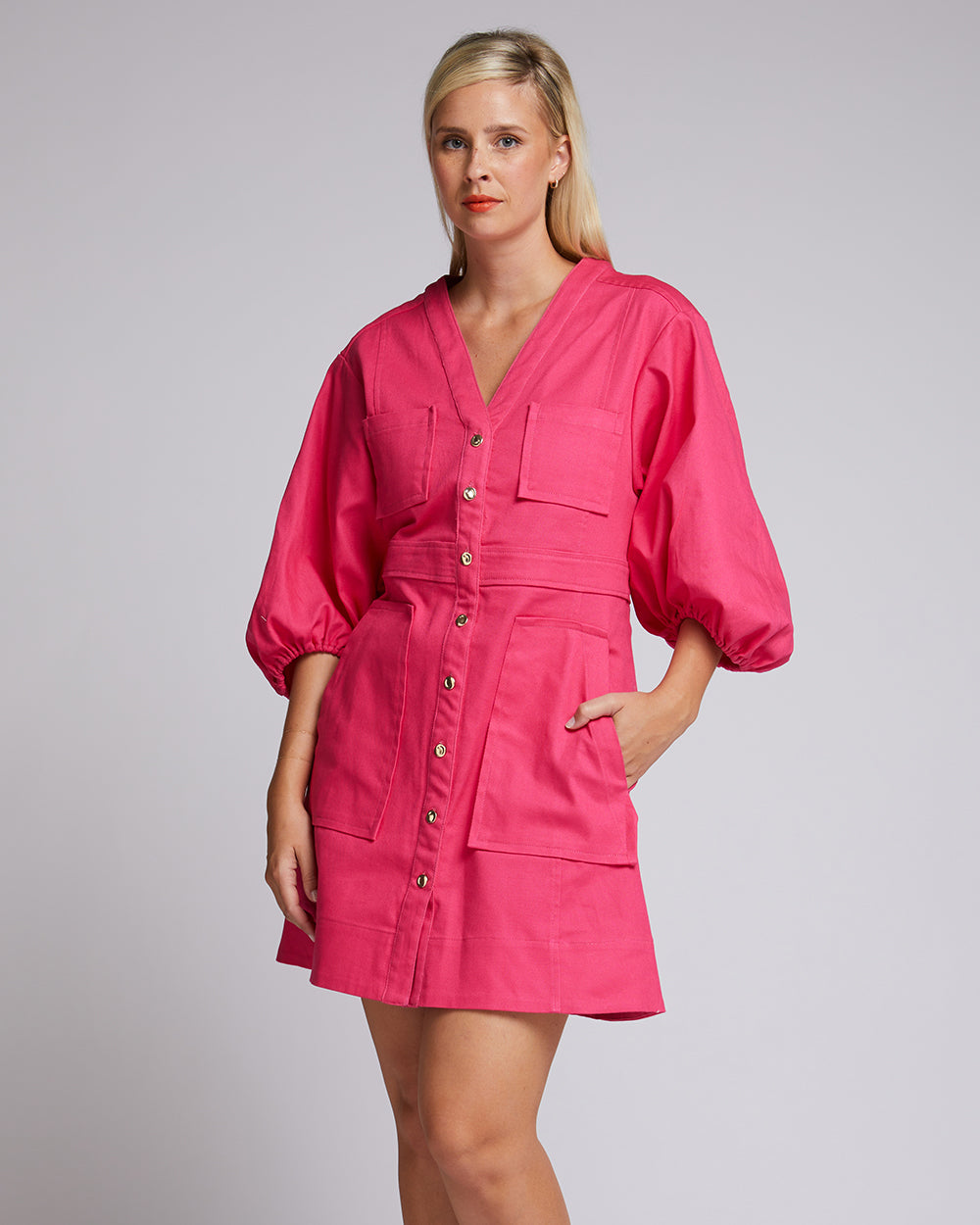 Emma Dress - Raspberry