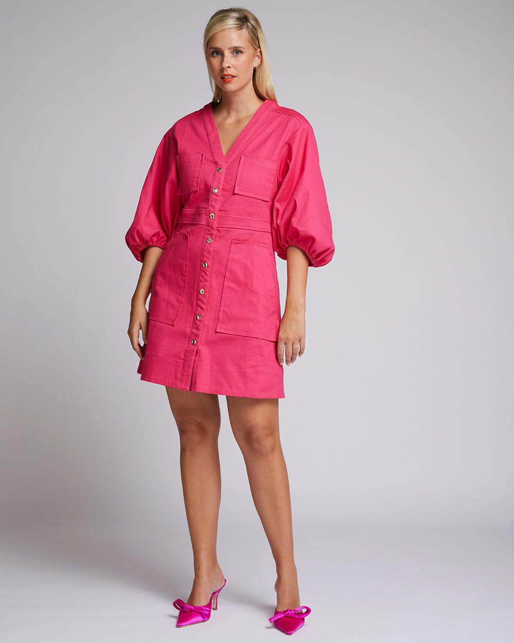 Emma Dress - Raspberry