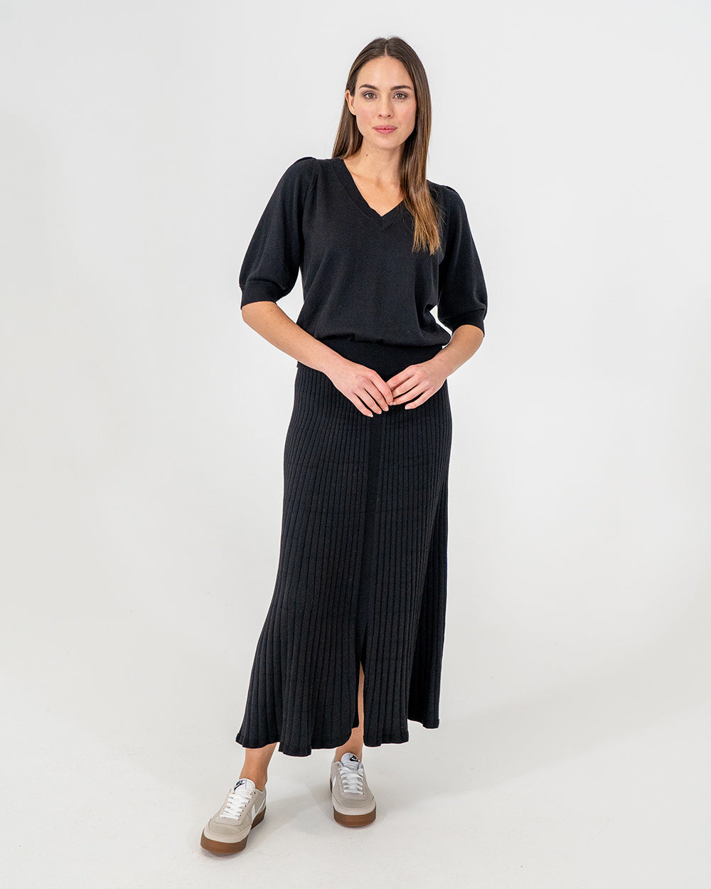 Evita Short Sleeve Knit - Black