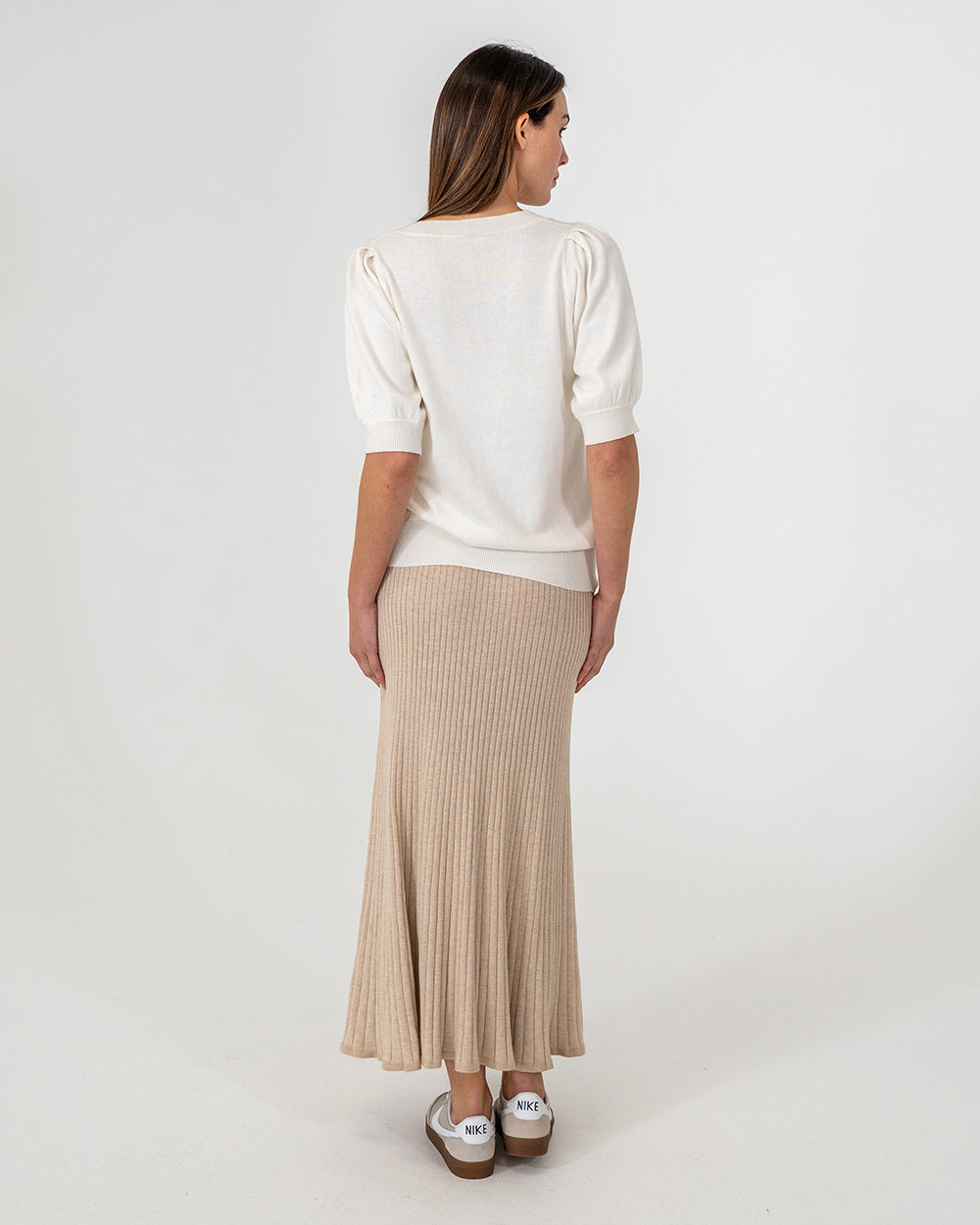 Evita Short Sleeve Knit - Chalk