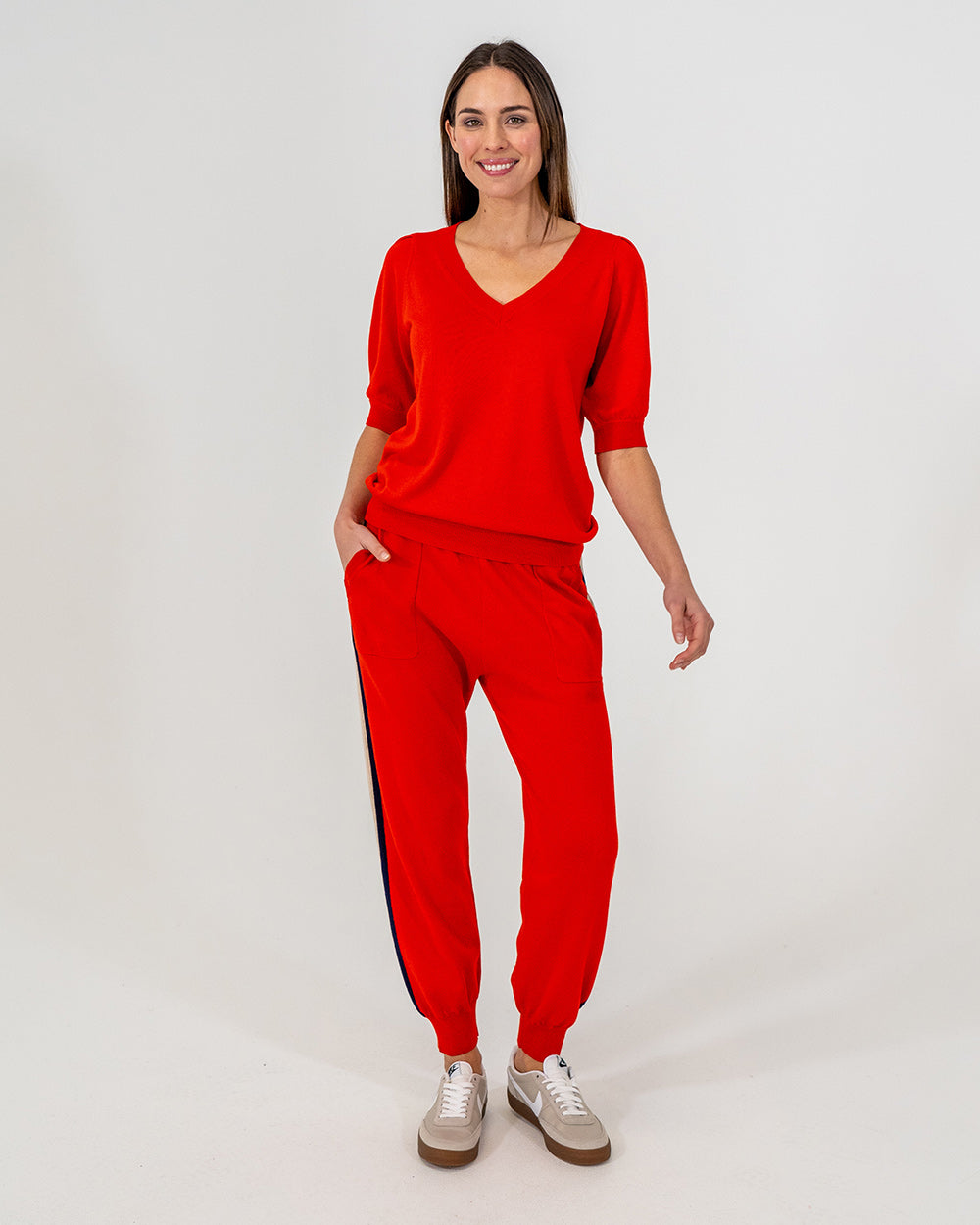 Evita Short Sleeve Knit - Poppy