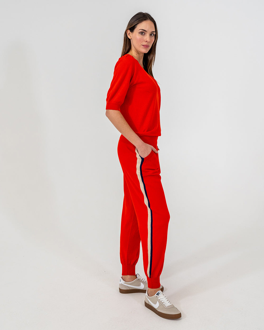 Evita Short Sleeve Knit - Poppy