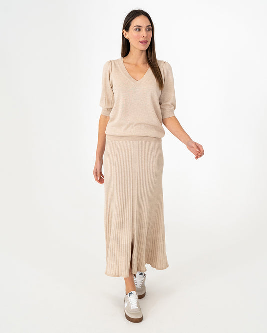 Callie Knit Skirt - Sandstone