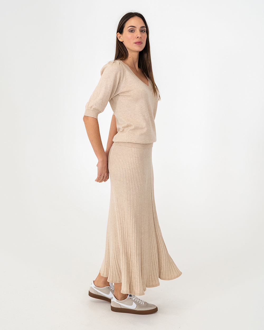Callie Knit Skirt - Sandstone