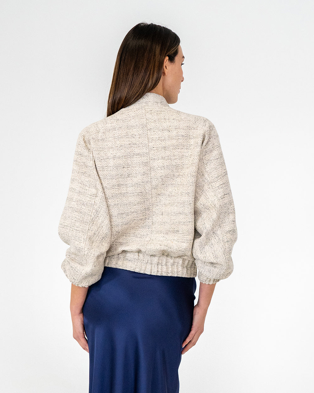 Frankie Bomber Jacket - Metallic Tweed