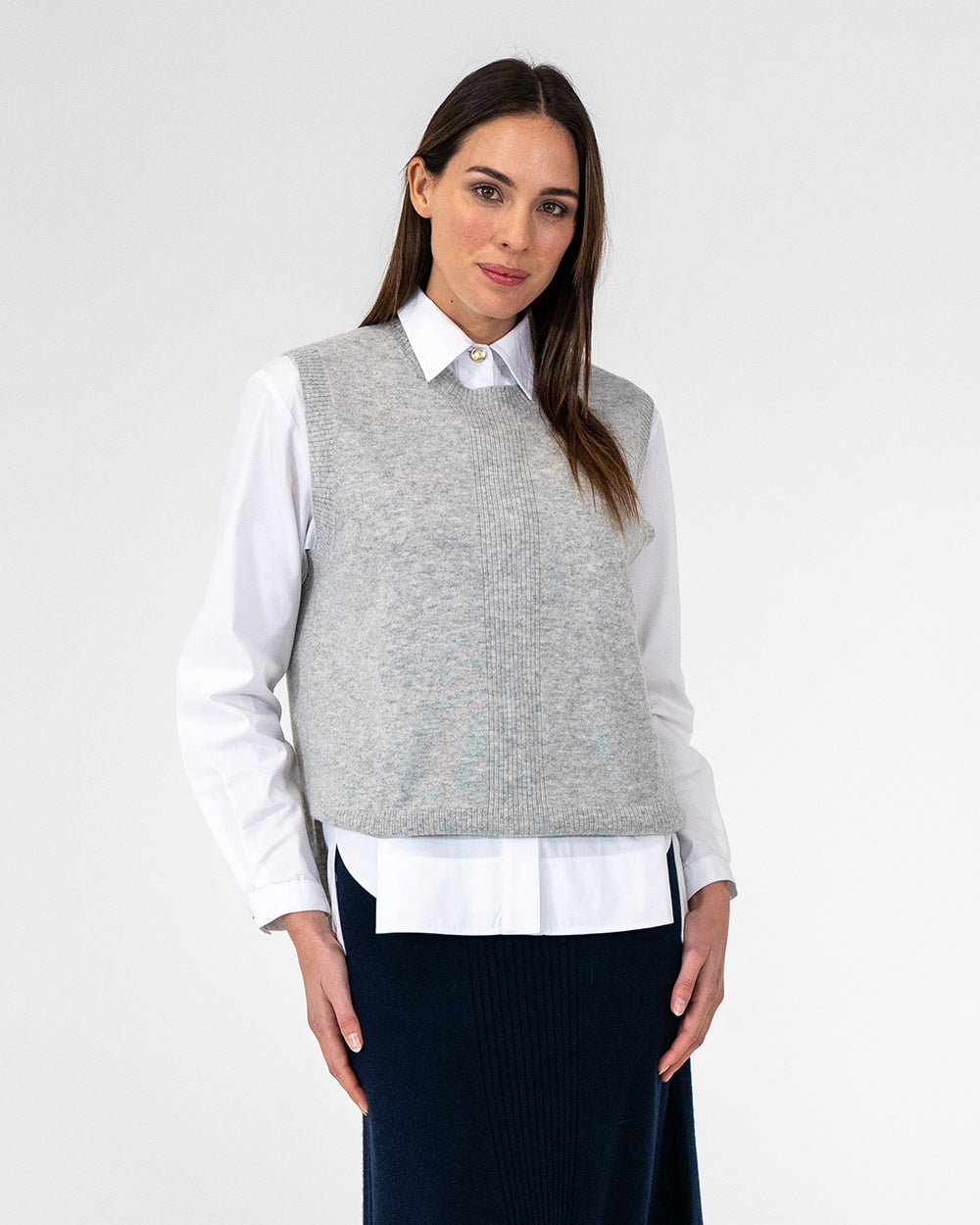 Alana Vest - Grey Marle