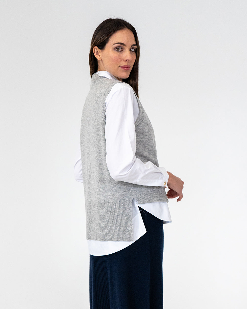 Alana Vest - Grey Marle