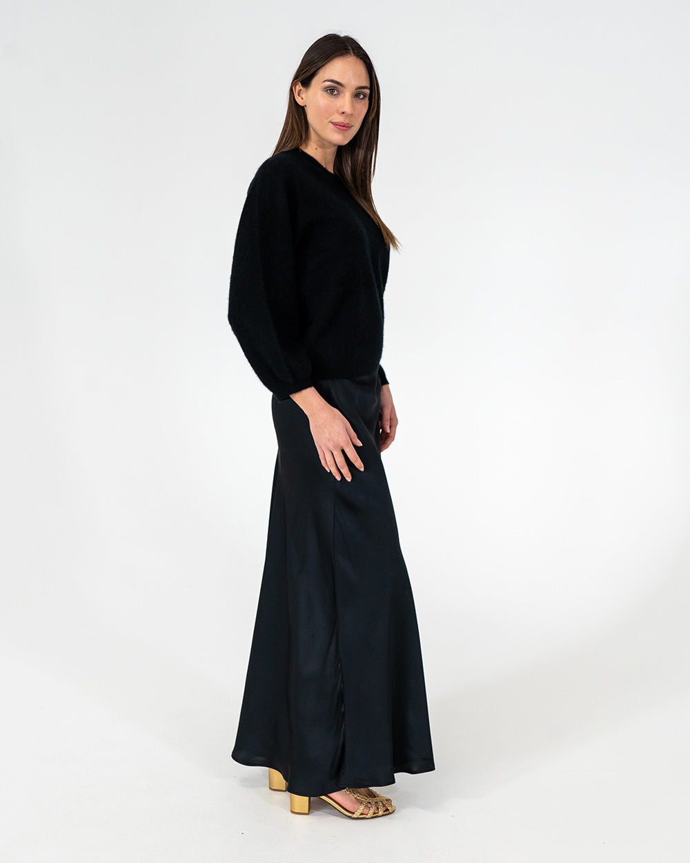 Josephine Bias Skirt - Black
