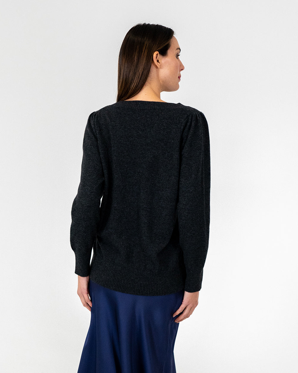 Kate V Neck Knit - Black
