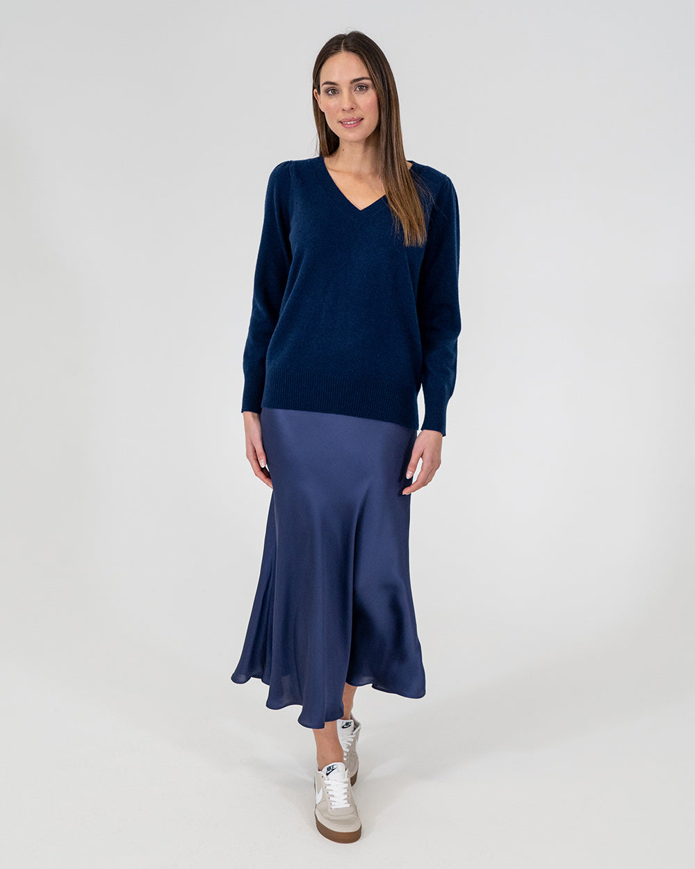 Josephine Bias Skirt - Navy