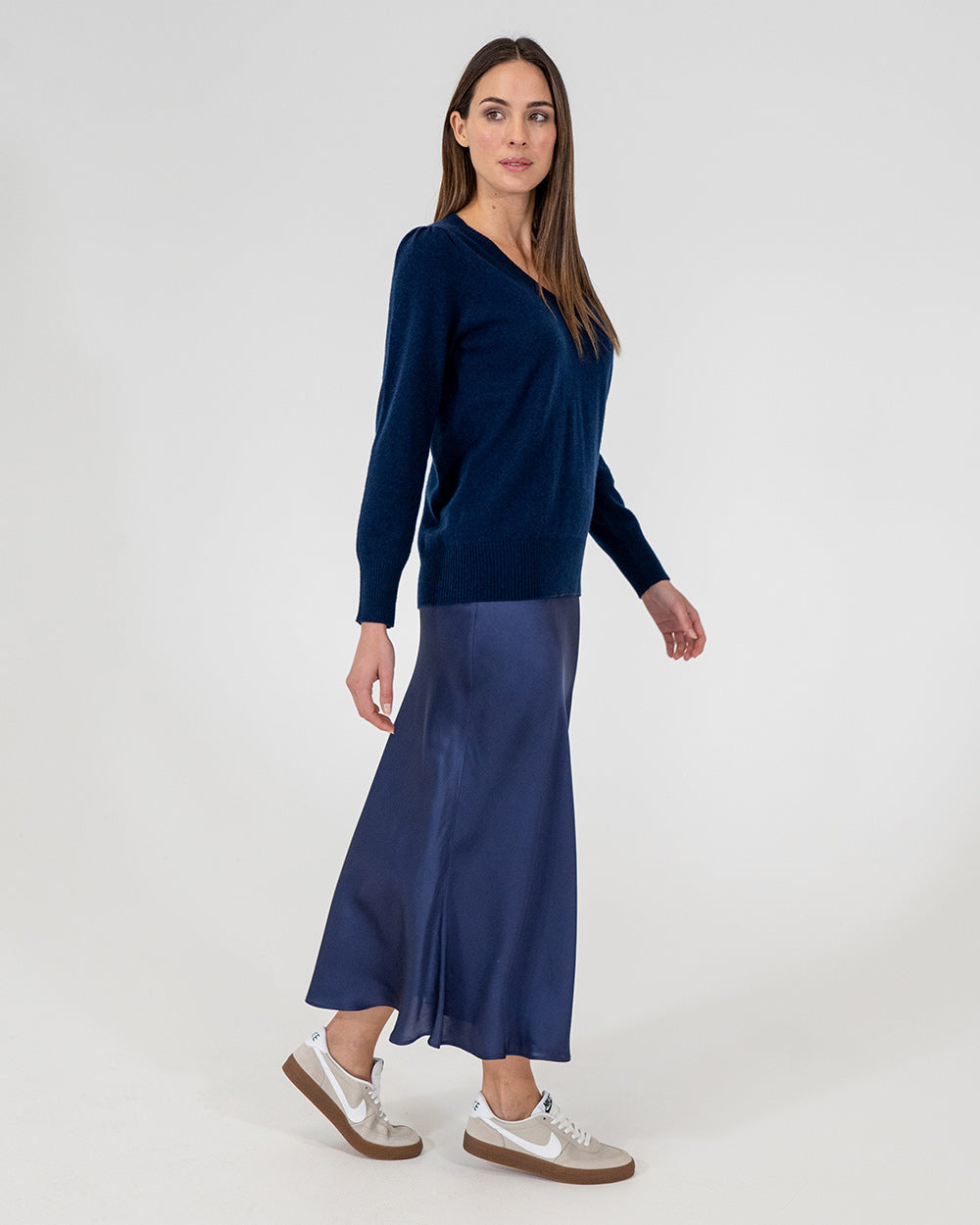 Josephine Bias Skirt - Navy