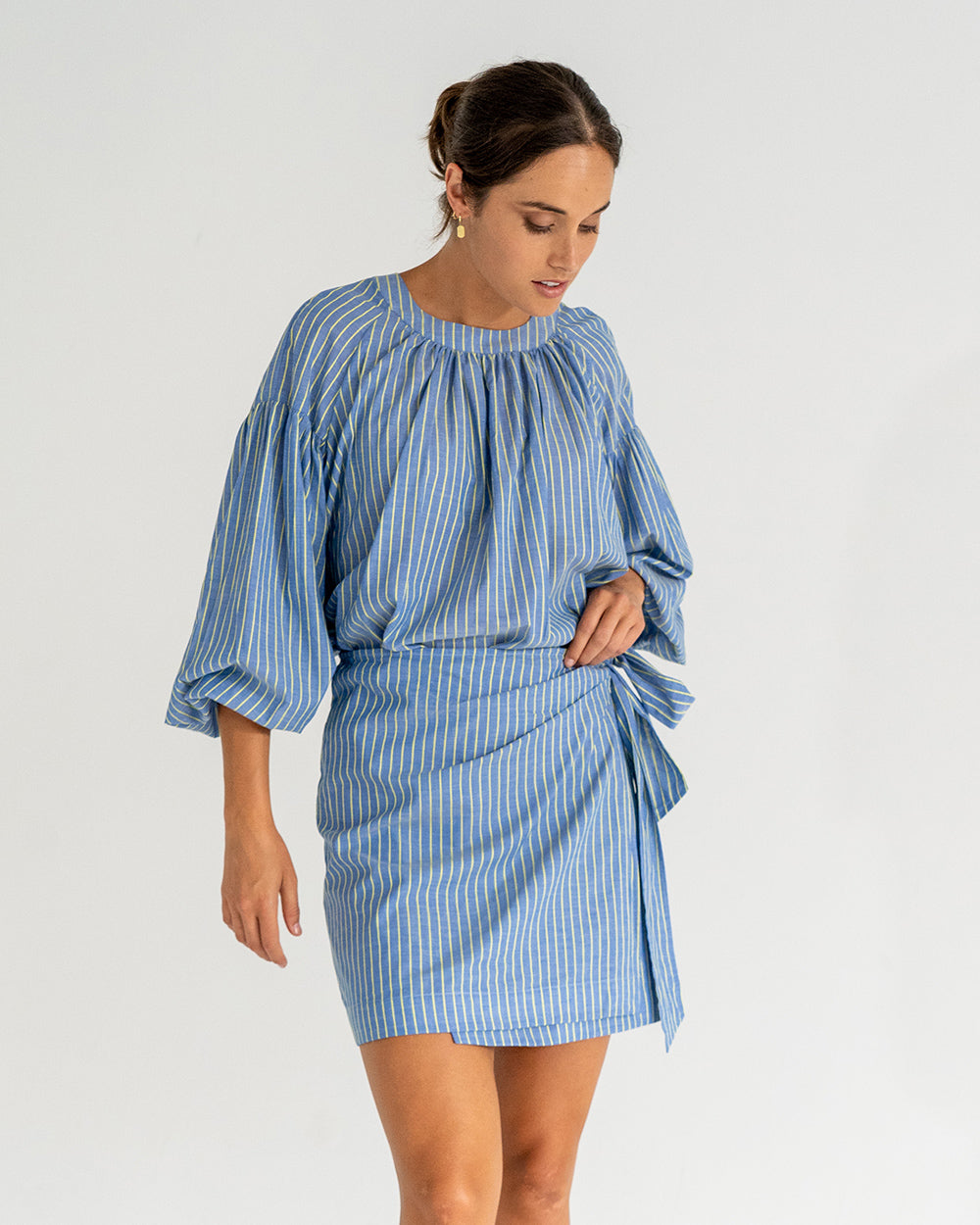 Jedda Wrap Skirt - Voile Stripe