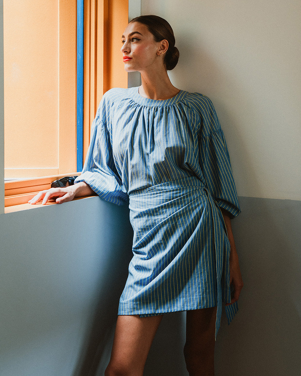 Jedda Wrap Skirt - Voile Stripe