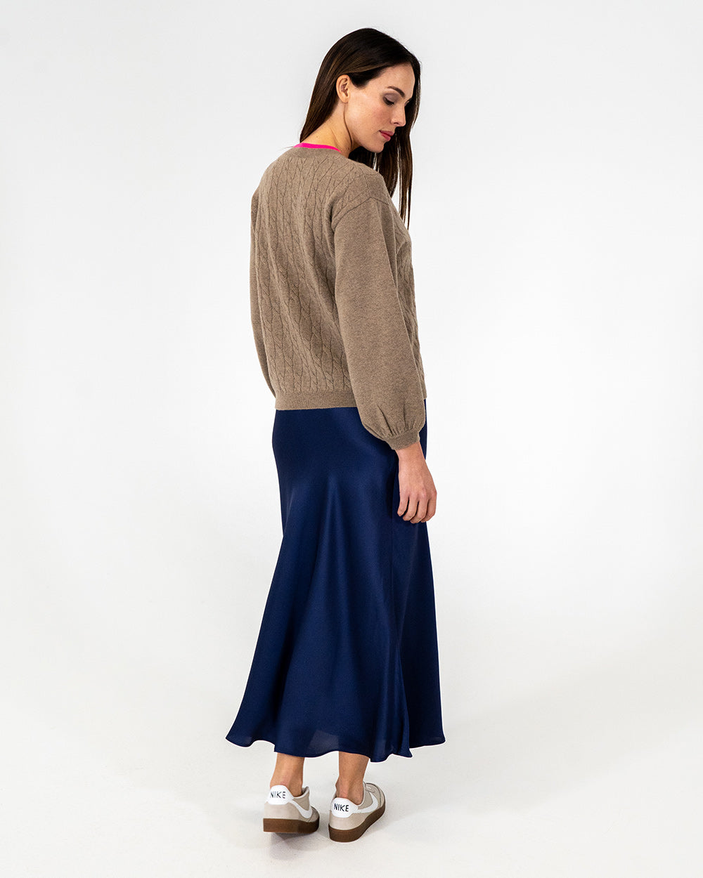 Contrast Marcella Knit - Natural/Dayglo